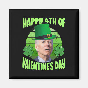 Imán Divertido Feliz 4to Día de San Valentín Biden Humo