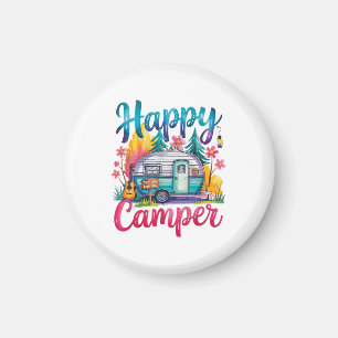 Imán Divertido Feliz Campista Ropa de Camping Remolque