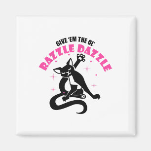 Imán Divertido Gato De Jazz Pose Dadme El Ol Razzle