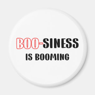 Imán Divertido Halloween Pun - Boo-siness está creciend