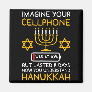 Imán Divertido Hanukkah Imagina Tu Teléfono Móvil Chanu