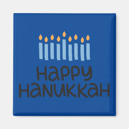 Imán Divertido Happy Hanukkah Square Magnet