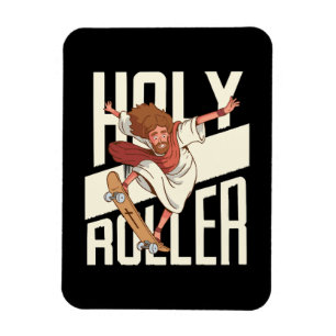 Imán Divertido Jesús de Patineta Holy Roller
