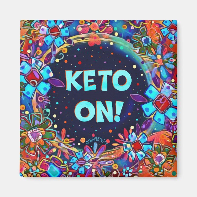 Imán Divertido Keto Colorido Sobre La Inespiritualidad  (Frente)