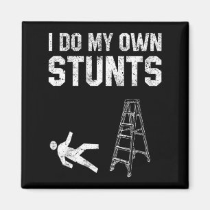 Imán Divertido Ladder Fall Regalo Hueso Roto Mano Bien 