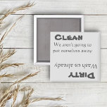 Imán Divertido Limpio Sucio Lavavajillas<br><div class="desc">Este divertido diseño de caleidoscopio fue creado alterando digitalmente una de mis pinturas únicas de acrílico fluido. Puede ser personalizado haciendo clic en el botón de personalizar y cambiando el nombre, iniciales o palabras. También puede cambiar el color y el estilo del texto o eliminar el texto para obtener un...</div>