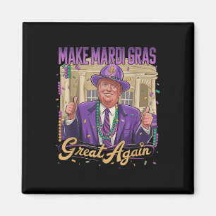 Imán Divertido Mardi Gras con Trump - Fiesta de la band
