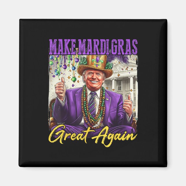Imán Divertido Mardi Gras Donald Trump Mardi Gras Ameri (Frente)
