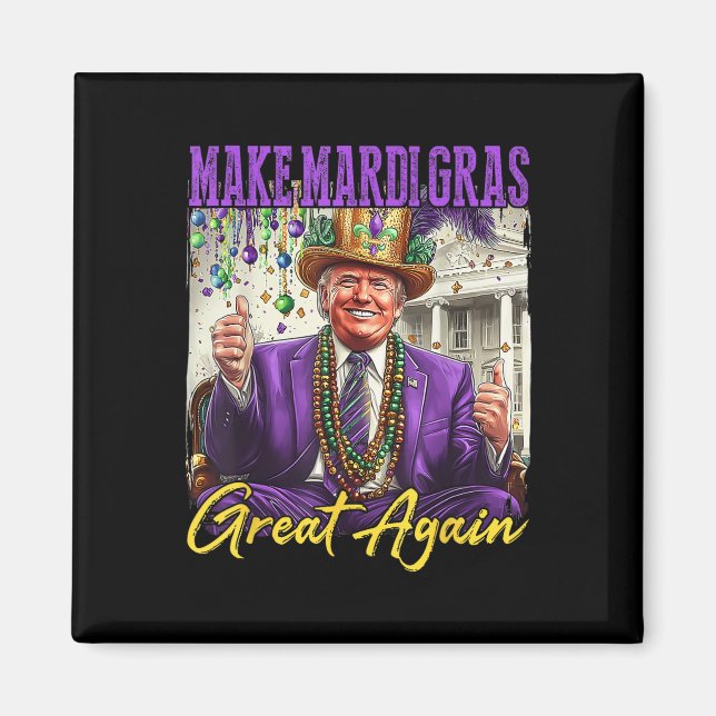 Imán Divertido Mardi Gras Donald Trump Mardi Gras Ameri (Frente)