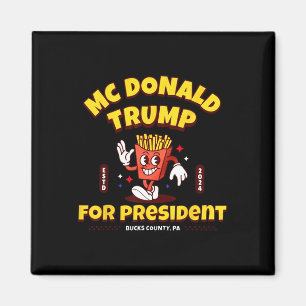 Imán Divertido Mcdonald Trump Presidente 2024 Patatas F