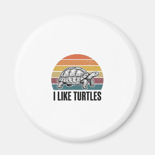 Imán Divertido Me Gustan las Tortugas Camiseta con Grab