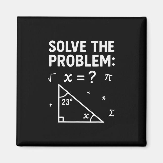 Imán Divertido meme de matemáticas 67 Resuelve el probl (Frente)