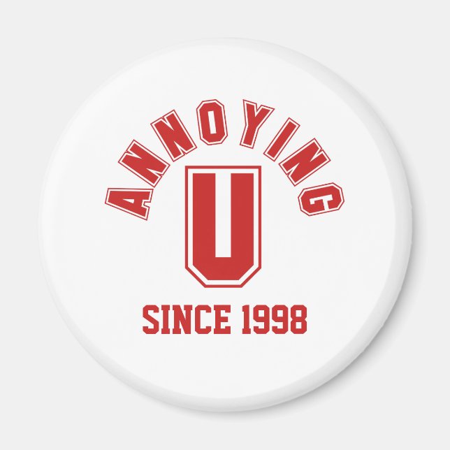 Imán Divertido Molestando Imán, Rojo (Frente)