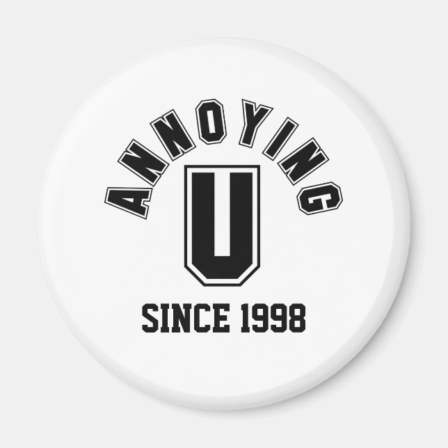 Imán Divertido molesto imán, negro (Frente)