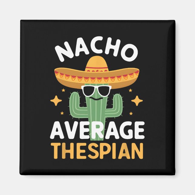 Imán Divertido Nacho Actor Promedio Cinco De Mayo Mexic (Frente)