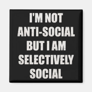 Imán Divertido No Soy Antisocial Pero Soy Selectivament