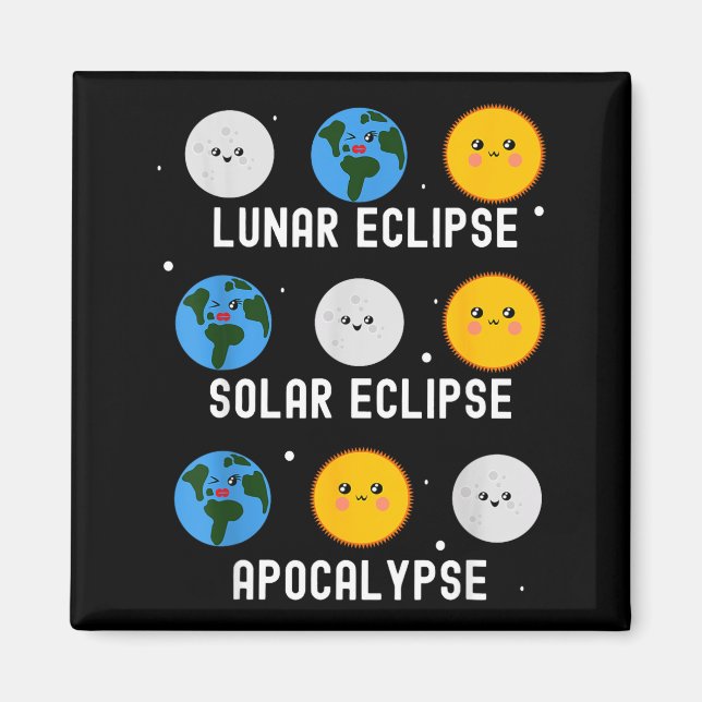 Imán Divertido Para Eclipse Solar 04 08 24 (Frente)