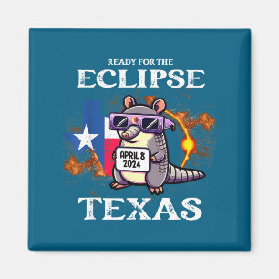 Imán Divertido Para Eclipse Solar De Texas 8 De Abril