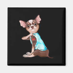 Imán Divertido perro chihuahua que amo a papá que es gr