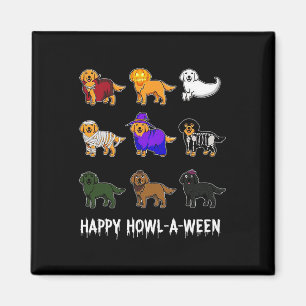 Imán Divertido perro de recuperación de oro Halloween F