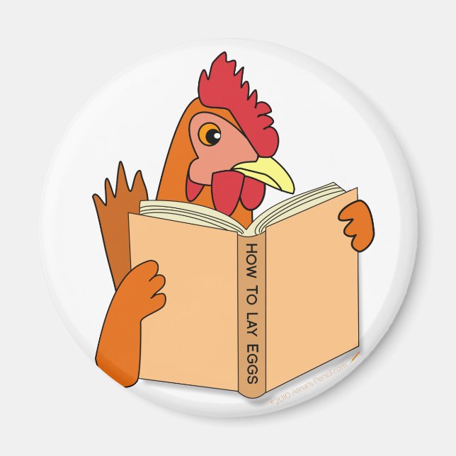 Imán Divertido Personalizado de libros de lectura de po (Frente)