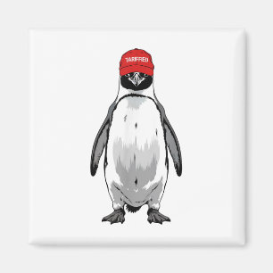Imán Divertido pingüino tartamudeado contra Trump Tarri