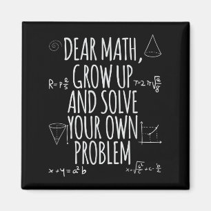 Imán Divertido Querida Matemáticas Crece Cita Soluciona