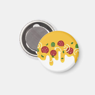 Imán Divertido Queso de Pizza Goteante Retro Keto Fiest