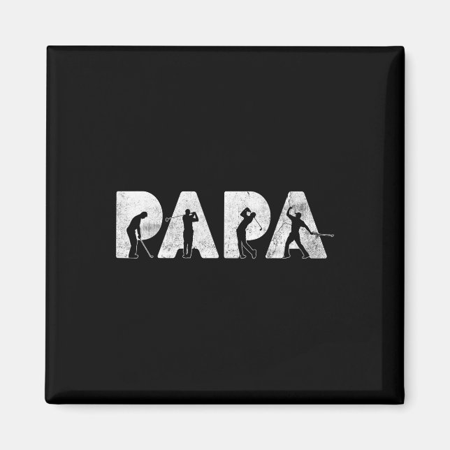 Imán Divertido regalo del Día del Padre Papa Golf Daddy (Frente)
