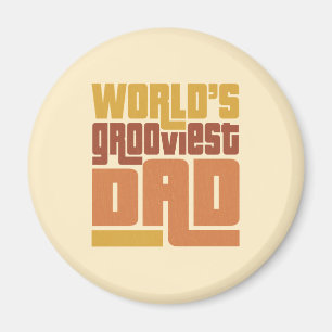 Imán Divertido retro del papá más maravilloso del mun