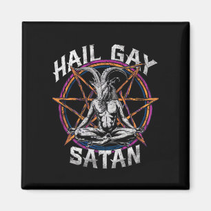 Imán Divertido Salve Satanás Gay LGBT Gótico Orgullo Ga