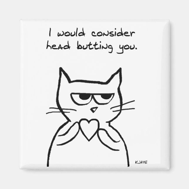 Imán Divertido San Valentín - El Gato Podría Gustarle (Frente)