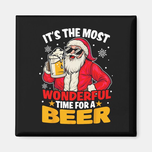 Imán Divertido Santa Claus Navidades de Navidad Familia (Frente)