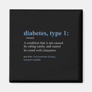 Imán Divertido Sarcasmo T1D Conciencia sobre la definic