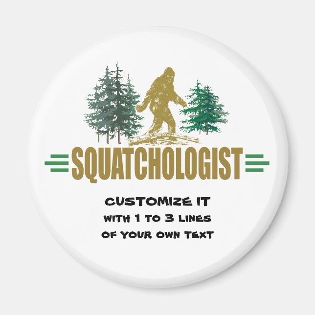 Imán Divertido Sasquatching, Sasquatch Hunter (Frente)