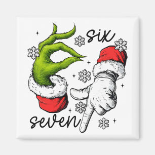 Imán Divertido Seis Siete 67 Meme 6 7 Elfo de Navidad M