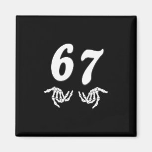 Imán Divertido Seis Siete 6 7 Meme 67 Mano de Esqueleto