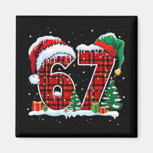 Imán Divertido Seis Siete 6 7 Meme 67 Navidad Cuadro Ro