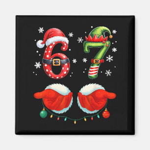 Imán Divertido Seis Siete 6 7 Meme Navidad Humor Santa