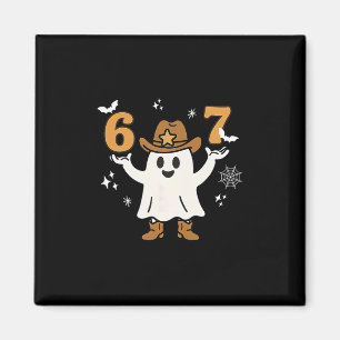 Imán Divertido Seis Siete 6 7 Meme Vaquero Fantasma Hal