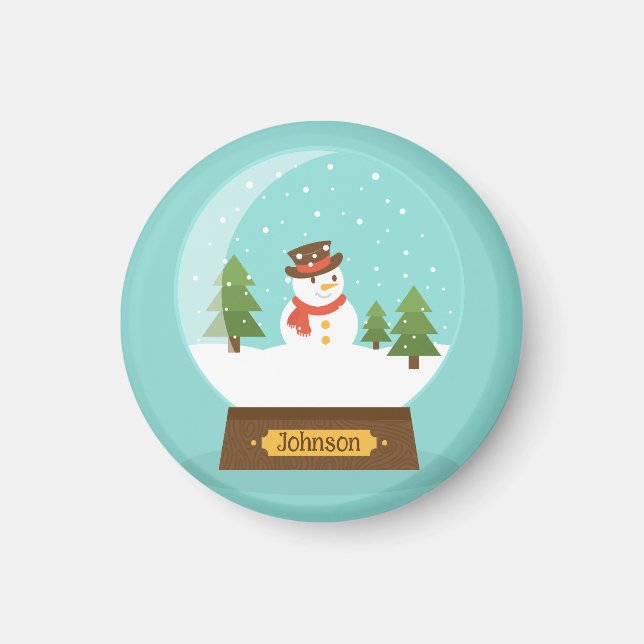 Imán ¡DIVERTIDO! Snowman Magnet - Personalizado -Añadir (Frente)