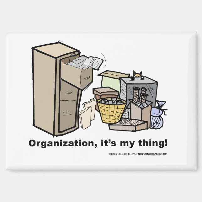 Imán divertido sobre organización (Anverso)