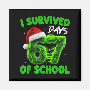Imán Divertido Sobreviví 67 Días De Colegio Navidad Niñ