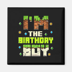 Imán Divertido Soy El Cumpleañero Videojugador Pixel Cu