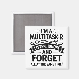 Imán Divertido Soy una persona multitarea que dice vida