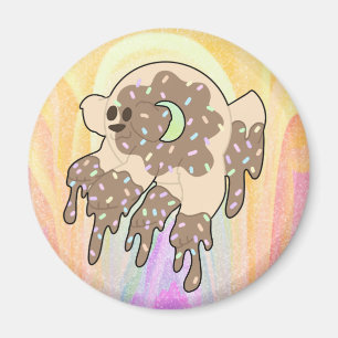 Imán Divertido Sparkly Donut Dog Magnet