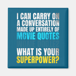Imán Divertido Superwer. Conversación de citas de pelíc