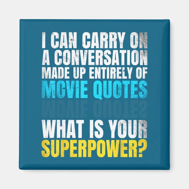 Imán Divertido Superwer. Conversación de citas de pelíc (Frente)