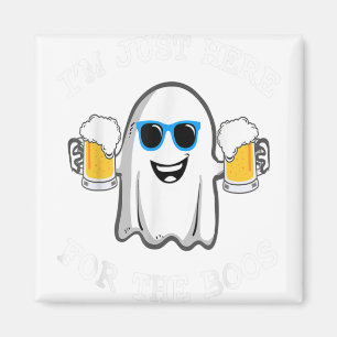 Imán Divertido Tee de Halloween estoy aquí para los abu