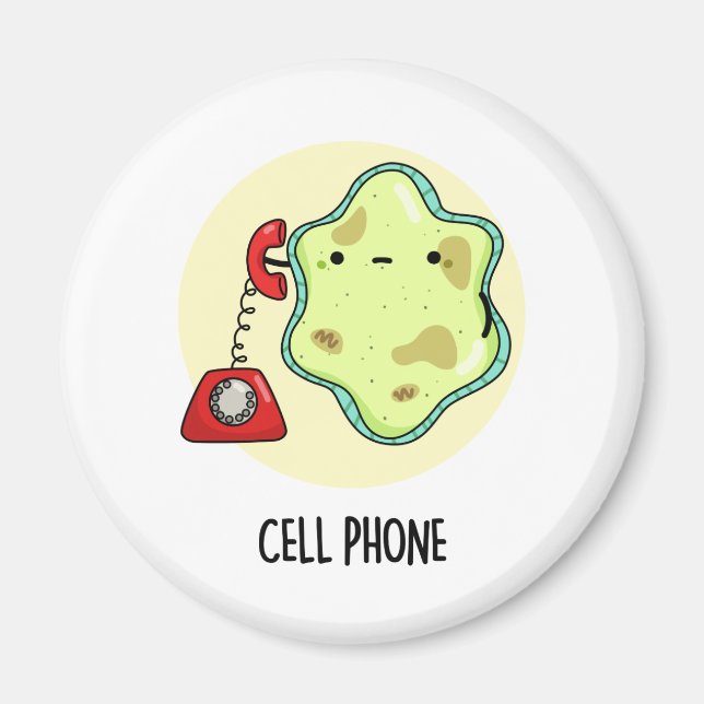 Imán Divertido tema de ciencia de la biología del teléf (Frente)